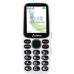 Olympia Mobiltelefon STAR - große Tasten mit Hintergrundbeleuchtung, Farb-Display, Seniorenhandy, Weiß