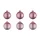 Möbel Kraft Weihnachtskugeln 6er Set ¦ rosa/pink ¦ Glas,Aluminium Ø: 8.0