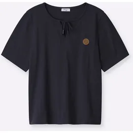 sheego Halbarmshirt in tiefblau, | Gr.: 48/50