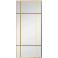 Homcom Wandspiegel Gold, Glas, 2x50x110 cm, Spiegel, Wandspiegel