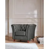 Home Affaire Chesterfield-Sessel Reims Polyester 98 x 76 x 88 cm Grau