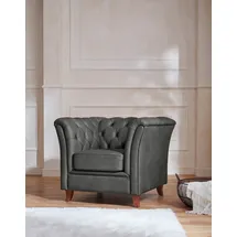 Home Affaire Chesterfield-Sessel Reims Polyester 98 x 76 x 88 cm Grau