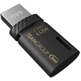 Team Group M211 64 GB, USB 3.2 Gen 1 (3.1 Gen 1), 100 MB/s, Ohne Deckel, Schwarz