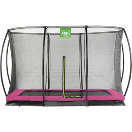 EXIT TOYS Silhouette Bodentrampolin 214 x 305 cm inkl. Sicherheitsnetz rosa