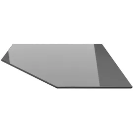 ECOfoxx Funkenschutzplatte Fünfeck 110 x 110 cm Glas schwarz