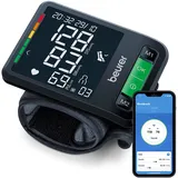 Beurer BC 87 Handgelenk-Blutdruckmessgerät mit App-Anbindung, klinisch validiert, XL-Display, Ruheindikator, Inflation-Technology, farbigem Risiko-Indikator und Arrhythmie-Erkennung
