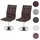 Mendler Esszimmerstuhl HWC-C41 Stoff vintage dunkelbraun 2er Set