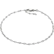 FIRETTI Fußkette Schmuck Geschenk Silber 925 Körperschmuck Plättchenkette Stern Motiv silberfarben