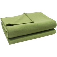 zoeppritz Wohndecke Soft-Fleece, mit Häkeleinfassung grün 110 cm x 150 cm