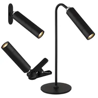 GLOBO Tischleuchte Wandlampe Klemmleuchte Taschenlampe LED Akku schwarz Touchdimmer