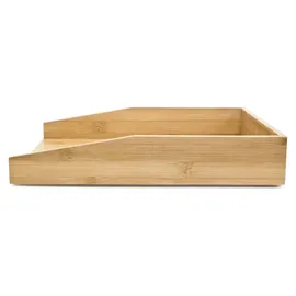 Relaxdays 4 x Briefablage Bambus 6 x 34 cm Hellbraun