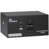 Inter-Tech AS-22HA HDMI Tastatur/Video/Maus (KVM)-Switch Schwarz