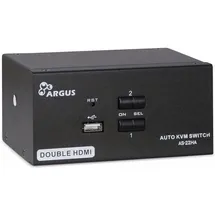 Inter-Tech AS-22HA HDMI Tastatur/Video/Maus (KVM)-Switch Schwarz