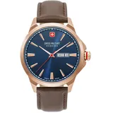 Swiss Military Hanowa DAY DATE CLASSIC 06-4346.02.003 Herrenarmbanduhr - Braun/Blau