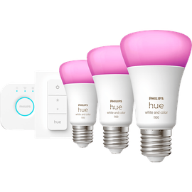 Philips Hue White & Col. Amb. E27 3er Starter Set Mehrfarbig