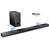 ULTIMEA Nova S70 3.1.2ch Dolby Atmos Soundbar für TV Geräte, 2 Up-Firing-Treiber, Spitzenleistung 390W Soundbar mit Subwoofer, HDMI IN/eARC für ... - Schwarz