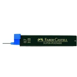 FABER-CASTELL SUPER-POLYMER Feinminen-Bleistiftminen schwarz HB 0,7 mm, 12 St.