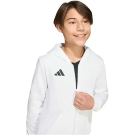 adidas Entrada 26 Kapuzenjacke Weiß/Schwarz 116