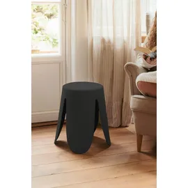 Wenko Badhocker Comiso Duschhocker schwarz Ø 44,5 cm x 46 cm, belastbar bis 180 kg, mit rutschsicheren Füßen