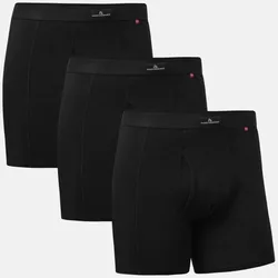 KLASSISCHE BOXERSHORTS MIT EINGRIFF - 3-Pack - Schwarz - 2XL