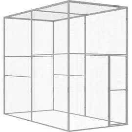 vidaXL Kleintierkäfig 3 x 1,5 x 2,5 m Grau