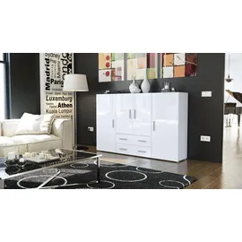 Vladon Highboard 166 x 106 x 35 cm Weiß