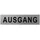 PRO PLUS Aluminium Türschild 160x40mm Ausgang