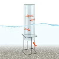 Relaxdays Fischsäule für Gartenteich,