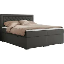 MKS Boxbett, JASIR 160/200 - Dunkelgrau Kunstleder - H3
