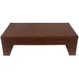 Xlmoebel Couchtisch Wohnzimmertisch Truhe Beistelltisch in Vintage-Stil aus Leder, Maße (1-St., Couchtisch), Hergestellt in Europa braun