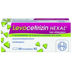 Levocetirizin Hexal bei Allergien 5 mg Filmtabl. 50 St