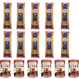 10x Divella Spaghetti Hartweizen Italian Pasta 500g+Italian Tomaten 6x 400g