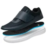Gesundheitsschuhe Diabetikerschuhe Extra Weit Herren Sportschuhe mit klettverschluss Orthopädische Sneaker Hausschuhe Rutschfest Senioren Schuhe Schuhe Geschwollene Füße(Blue,48 EU) - 48 EU