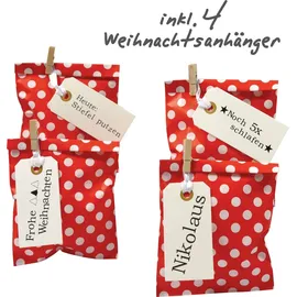 Frau Wundervoll DIY Adventskalender Bescherung taupe Stern 13x16,5cm