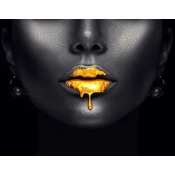 Fototapete PAPERMOON "Abstraktes goldenes Make-up", bunt, B:4,50m L:2,80m, Vlies, Tapeten