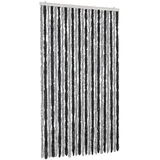 vidaXL Fliegenvorhang Grau und Schwarz 100x220 cm Chenille