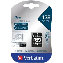 Verbatim Pro 128GB Class 10 UHS-I incl Adapter