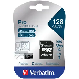 Verbatim Pro 128GB Class 10 UHS-I incl Adapter
