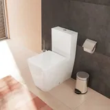 Hansgrohe EluPura Q Stand-WC für aufgesetzten Spülkasten 640, AquaFall Flush, HygieneEffect