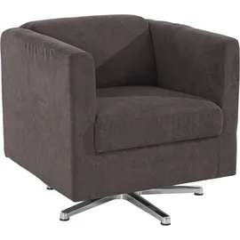 Home Affaire Sessel Bob Polyester 72 x 71 x 75 cm Braun drehbar mit Sternfuß