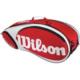 Wilson Racket Bag Tour 6er rot/weiß
