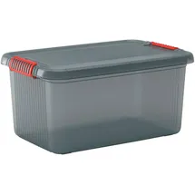 KIS Aufbewahrungsbox K Latch stapelbar (B x H x T) 590 x 280 x 390 mm Rauchgrau, Transluzent 1 St.