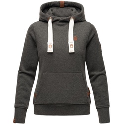 NAVAHOO Damen Kapuzensweatshirt Hoodie mit Kapuze & Breiten Tunnelzugkordeln Damlaa