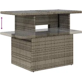 vidaXL Gartensofa-Set mit Kissen, grau, Polyrattan