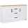 Homestyle4u Sideboard 150 x 89,5 x 41 cm Weiß / Eiche