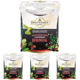 Breitsamer Tasmanischer Leatherwood Honig 350g Feincremiger, kräftiger Honig mit exotisch blumigem Aroma (1 x 350g) (Packung mit 4)