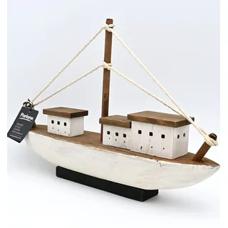 dasmöbelwerk Kutter Fischerboot Fischkutter Schiffsmodell Holzschiff Schiff - kein Bausatz - (H/L/T: 30 x 45 x 10 cm)