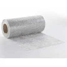 Deko AS GmbH Sizoflor Tischband Silber 20 cm Rolle 25 Meter 60 003-R