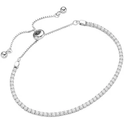 Armband LADY, silber (silber 925, silber 925), Armbänder, Damen, Glas-Silber 925 (Sterlingsilber), Glas, Silber 925 (Sterlingsilber)
