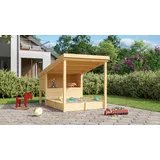Weka Sandkasten Tabaluga Bully mit Überdachung beige